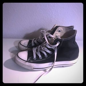 Black high top converse